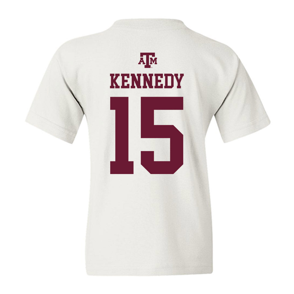 Texas A&M - NCAA Football : Rylan Kennedy - White Out 2026 Youth T-Shirt-1