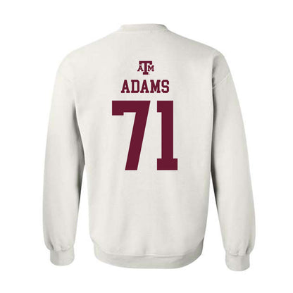 Texas A&M - NCAA Football : Tyree Adams - White Out 2026 Crewneck Sweatshirt-1