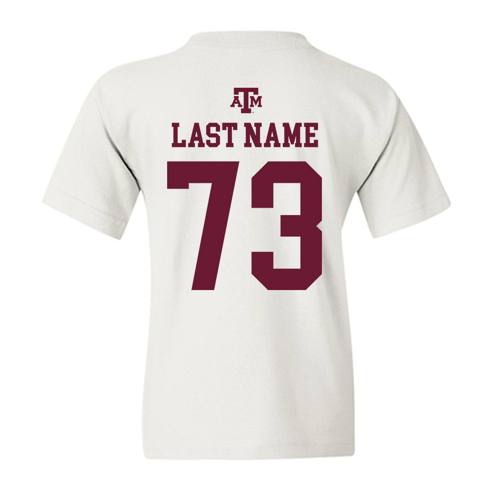 Texas A&M - NCAA Football : Ashton Funk - White Out 2026 Youth T-Shirt-1