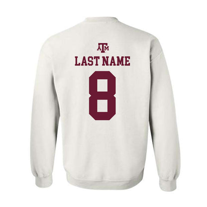 Texas A&M - NCAA Football : Jordan Shaw - White Out 2026 Crewneck Sweatshirt-1