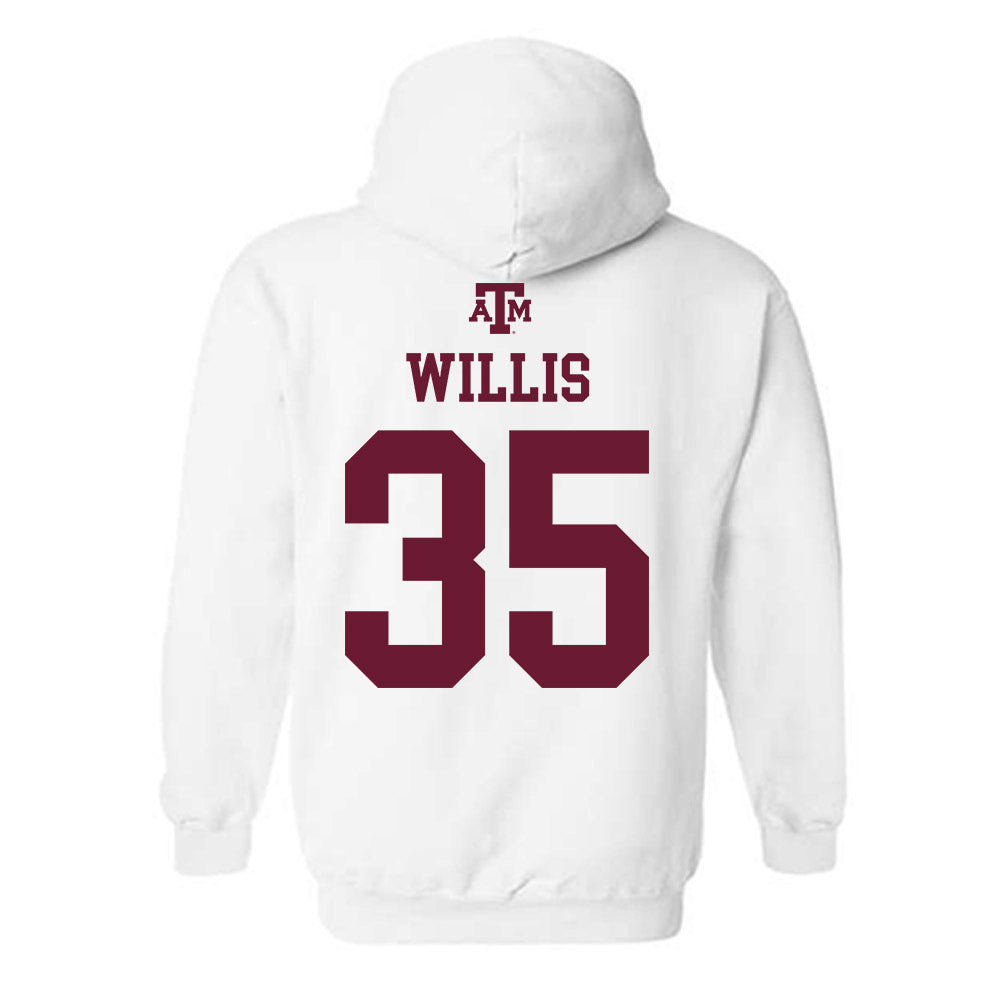 Texas A&M - NCAA Football : Isaiah Willis - White Out 2026 Hooded Sweatshirt-1