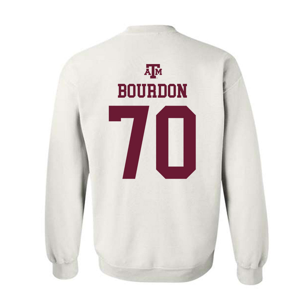 Texas A&M - NCAA Football : Robert Bourdon - White Out 2026 Crewneck Sweatshirt-1