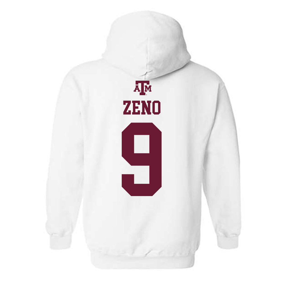 Texas A&M - NCAA Football : Jacob Zeno - White Out 2026 Hooded Sweatshirt-1