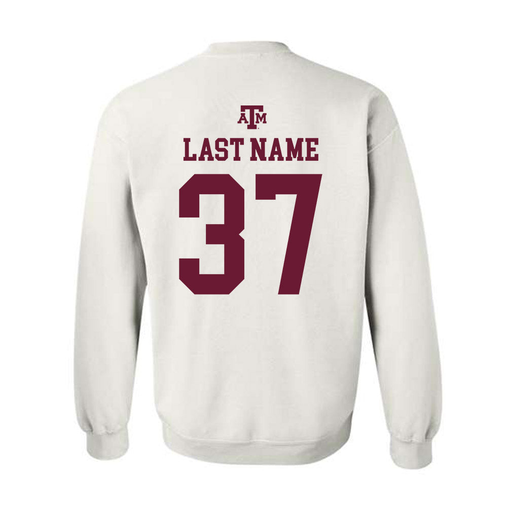 Texas A&M - NCAA Football : Tyler White - White Out 2026 Crewneck Sweatshirt-1