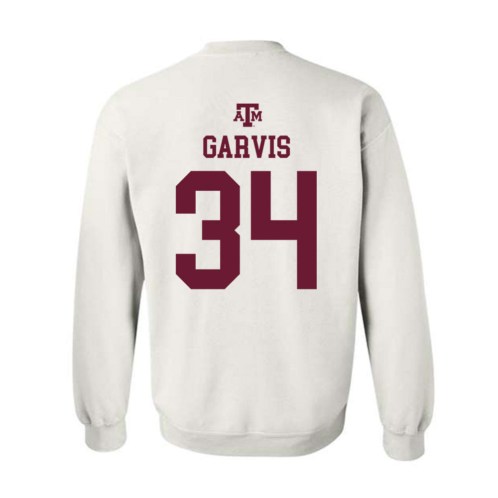 Texas A&M - NCAA Football : Kyle Garvis - White Out 2026 Crewneck Sweatshirt-1