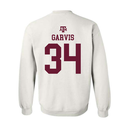 Texas A&M - NCAA Football : Kyle Garvis - White Out 2026 Crewneck Sweatshirt-1