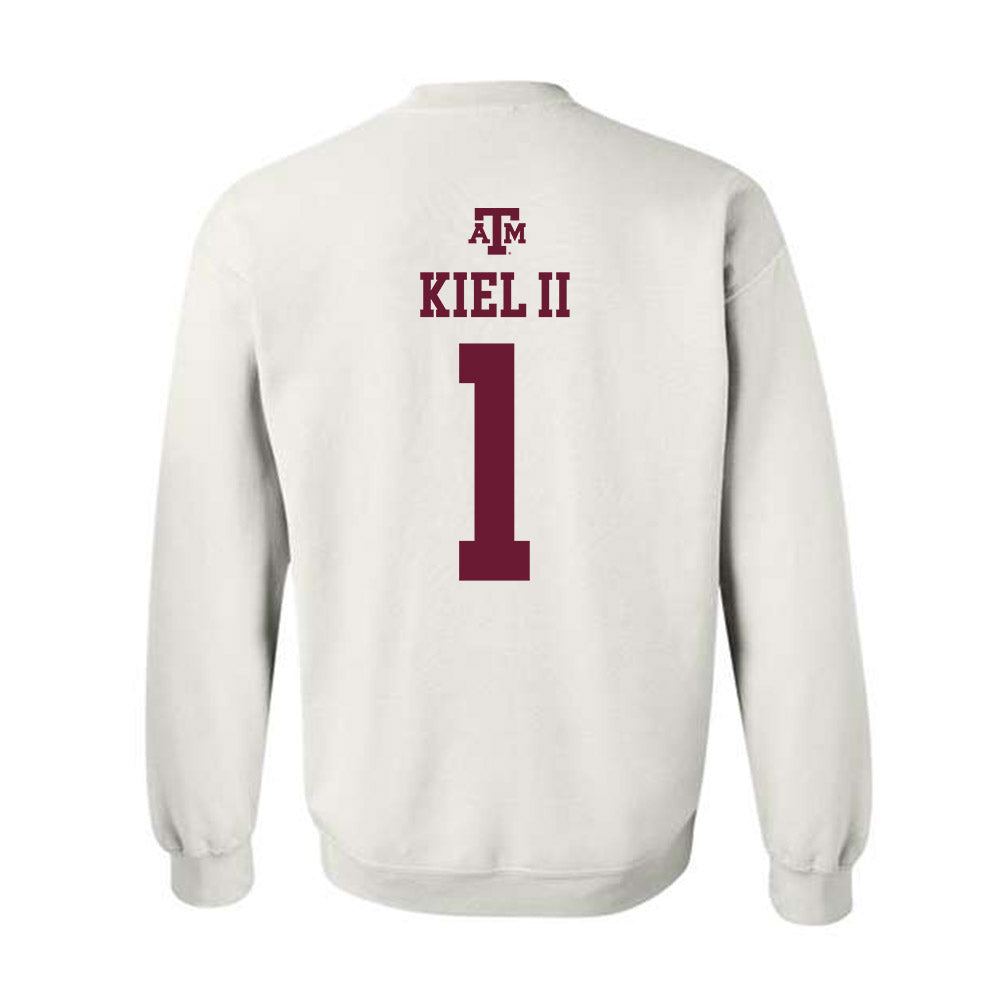 Texas A&M - NCAA Baseball : Terrence Kiel II - White Out 2026 Crewneck Sweatshirt-1