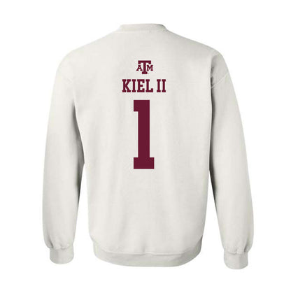 Texas A&M - NCAA Baseball : Terrence Kiel II - White Out 2026 Crewneck Sweatshirt-1