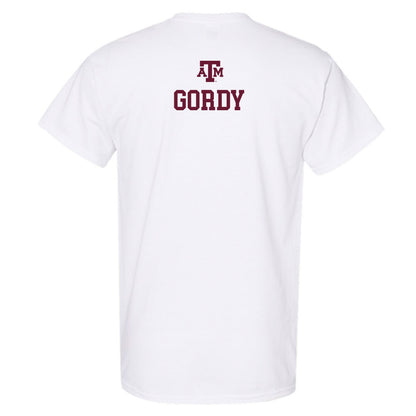 Texas A&M - NCAA Men's Cross Country : Carter Gordy - White Out 2026 T-Shirt-1