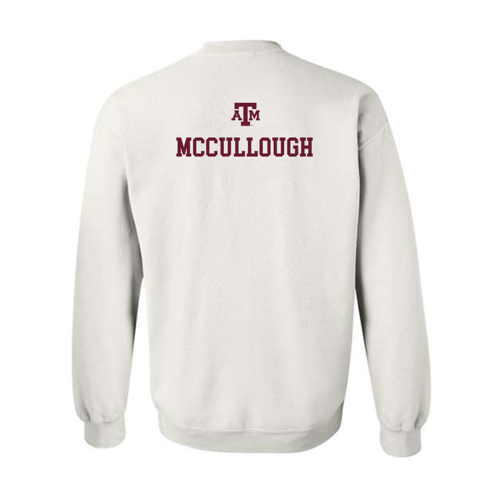 Texas A&M - NCAA Equestrian : Ella McCullough - White Out 2026 Crewneck Sweatshirt-1