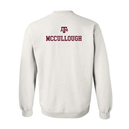 Texas A&M - NCAA Equestrian : Ella McCullough - White Out 2026 Crewneck Sweatshirt-1