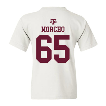 Texas A&M - NCAA Football : Avery Morcho - White Out 2026 Youth T-Shirt-1