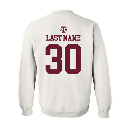 Texas A&M - NCAA Football : Solomon Williams - White Out 2026 Crewneck Sweatshirt-1