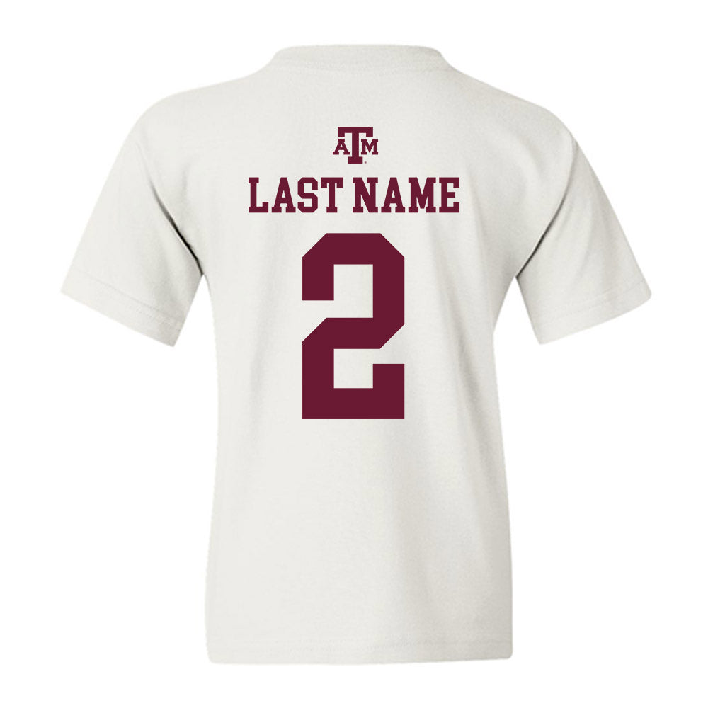 Texas A&M - NCAA Football : Dezz Ricks - White Out 2026 Youth T-Shirt-1