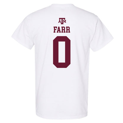 Texas A&M - NCAA Baseball : Sawyer Farr - White Out 2026 T-Shirt-1