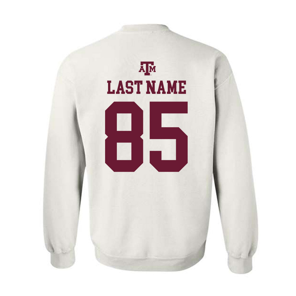 Texas A&M - NCAA Football : Chase Burton - White Out 2026 Crewneck Sweatshirt-1