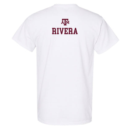 Texas A&M - NCAA Men's Track & Field : Jasiah Rivera - White Out 2026 T-Shirt-1