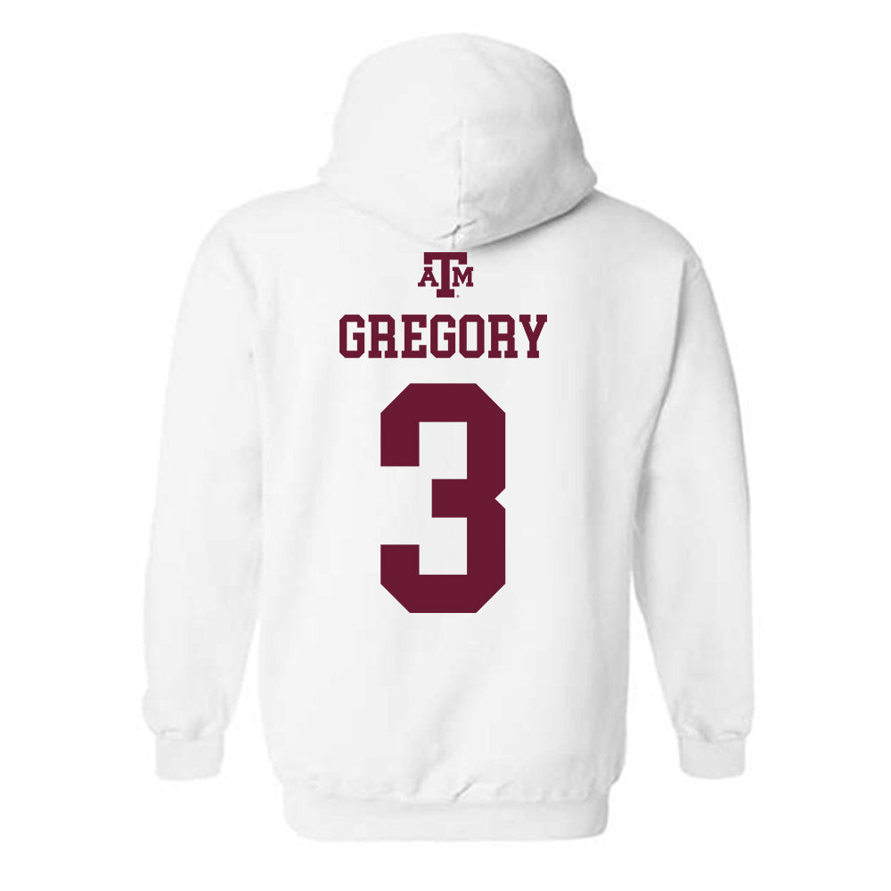 Texas A&M - NCAA Football : Aaron Gregory - White Out 2026 Hooded Sweatshirt-1
