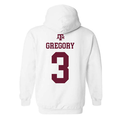 Texas A&M - NCAA Football : Aaron Gregory - White Out 2026 Hooded Sweatshirt-1