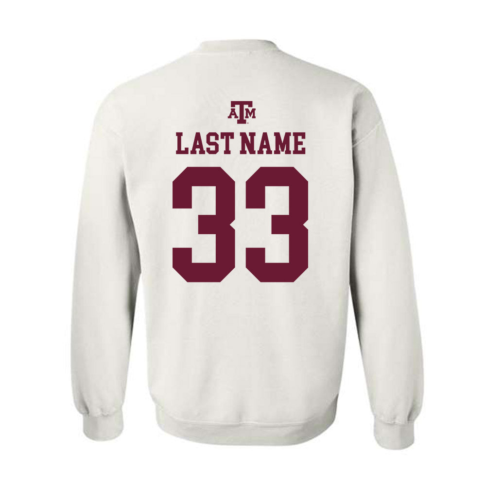 Texas A&M - NCAA Football : Jarred Kerr - White Out 2026 Crewneck Sweatshirt-1