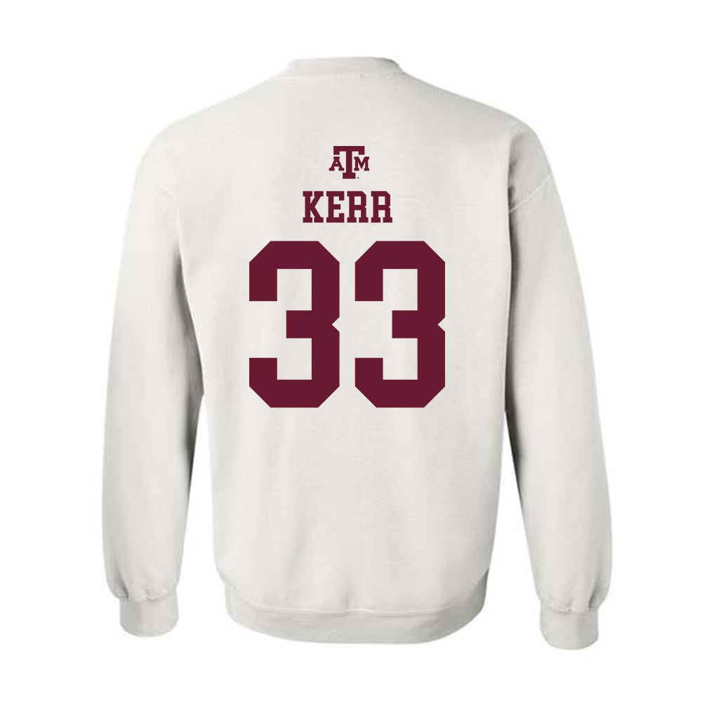 Texas A&M - NCAA Football : Jarred Kerr - White Out 2026 Crewneck Sweatshirt-1