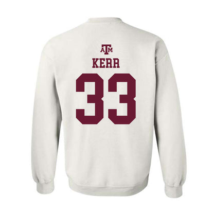 Texas A&M - NCAA Football : Jarred Kerr - White Out 2026 Crewneck Sweatshirt-1