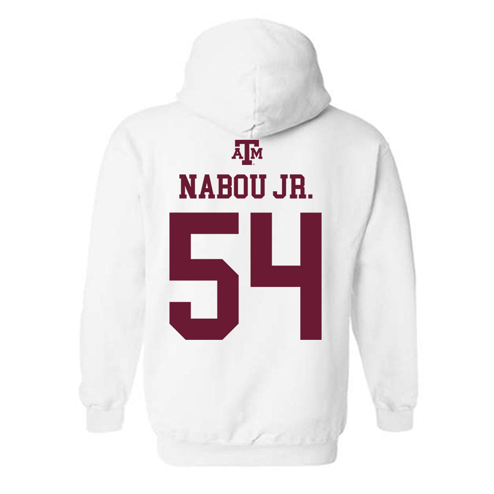 Texas A&M - NCAA Football : Mark Nabou Jr. - White Out 2026 Hooded Sweatshirt-1