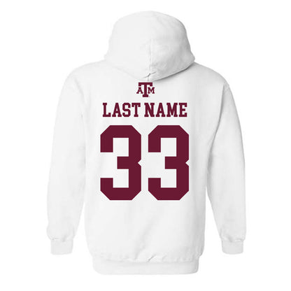 Texas A&M - NCAA Baseball : David Ramirez - White Out 2026 Hooded Sweatshirt-1