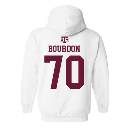Texas A&M - NCAA Football : Robert Bourdon - White Out 2026 Hooded Sweatshirt-1