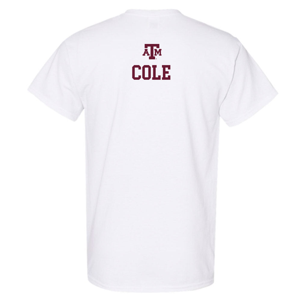 Texas A&M - NCAA Women's Cross Country : Ava Cole - White Out 2026 T-Shirt-1