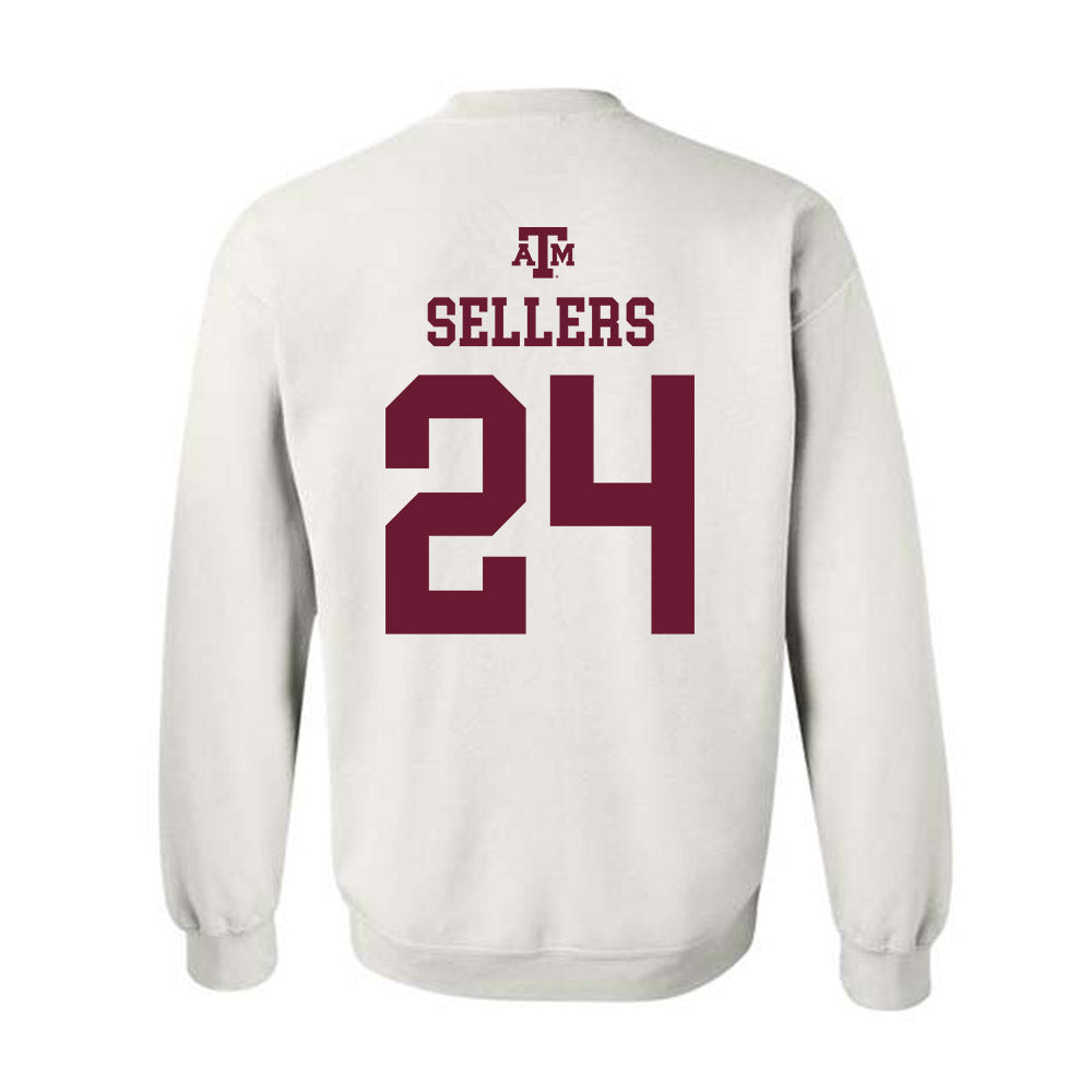 Texas A&M - NCAA Football : Cobey Sellers - White Out 2026 Crewneck Sweatshirt-1