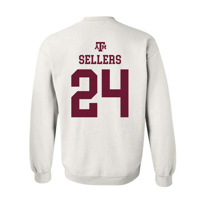 Texas A&M - NCAA Football : Cobey Sellers - White Out 2026 Crewneck Sweatshirt-1