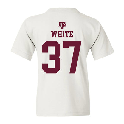 Texas A&M - NCAA Football : Tyler White - White Out 2026 Youth T-Shirt-1