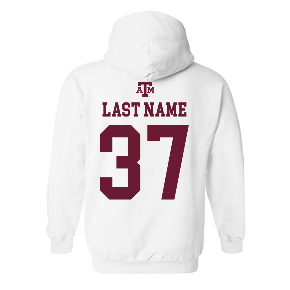 Texas A&M - NCAA Football : Tyler White - White Out 2026 Hooded Sweatshirt-1