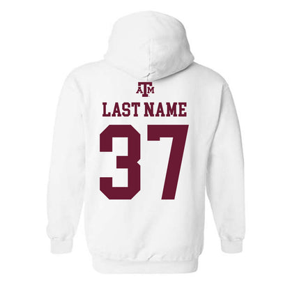 Texas A&M - NCAA Football : Tyler White - White Out 2026 Hooded Sweatshirt-1