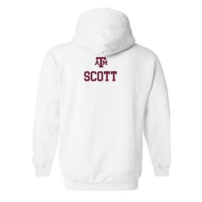 Texas A&M - NCAA Men's Track & Field : Jaqualon Scott - White Out 2026 Hooded Sweatshirt-1