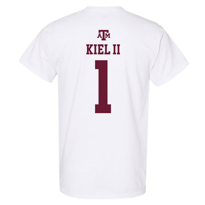Texas A&M - NCAA Baseball : Terrence Kiel II - White Out 2026 T-Shirt-1