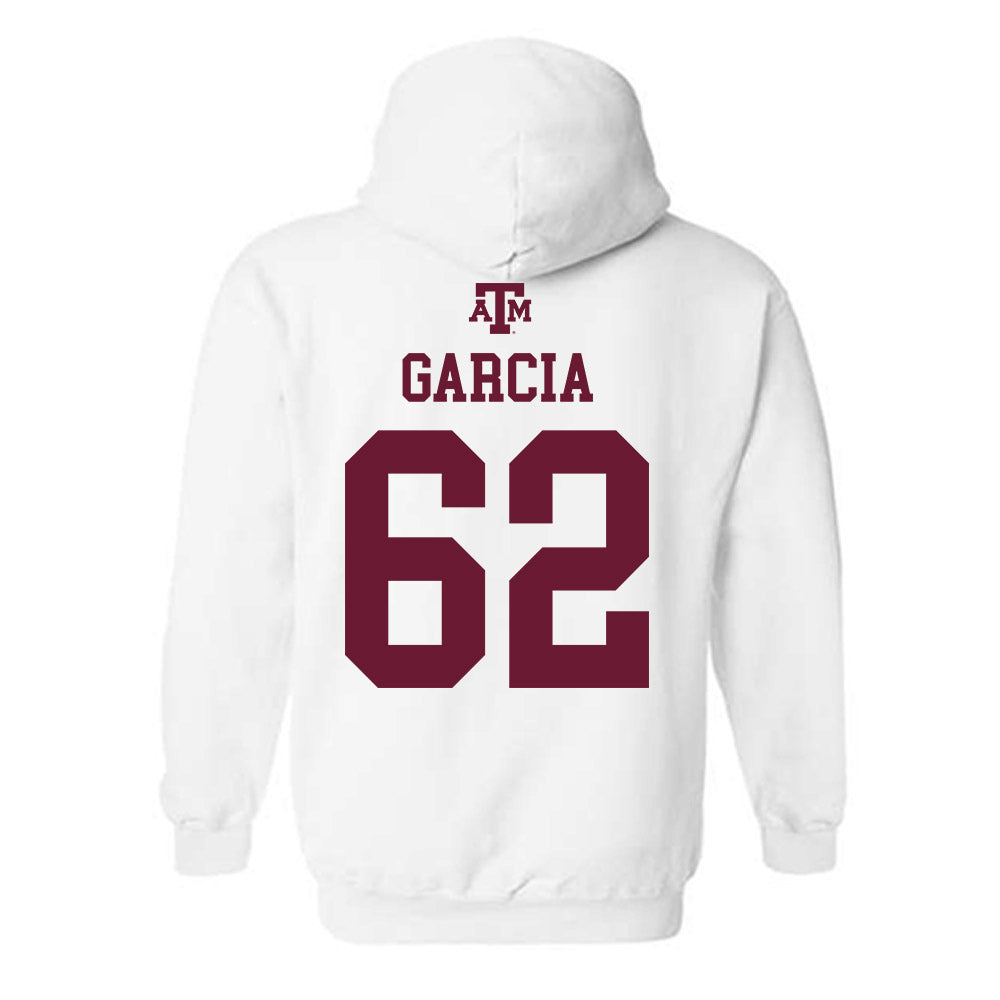Texas A&M - NCAA Football : Marcus Garcia - White Out 2026 Hooded Sweatshirt-1