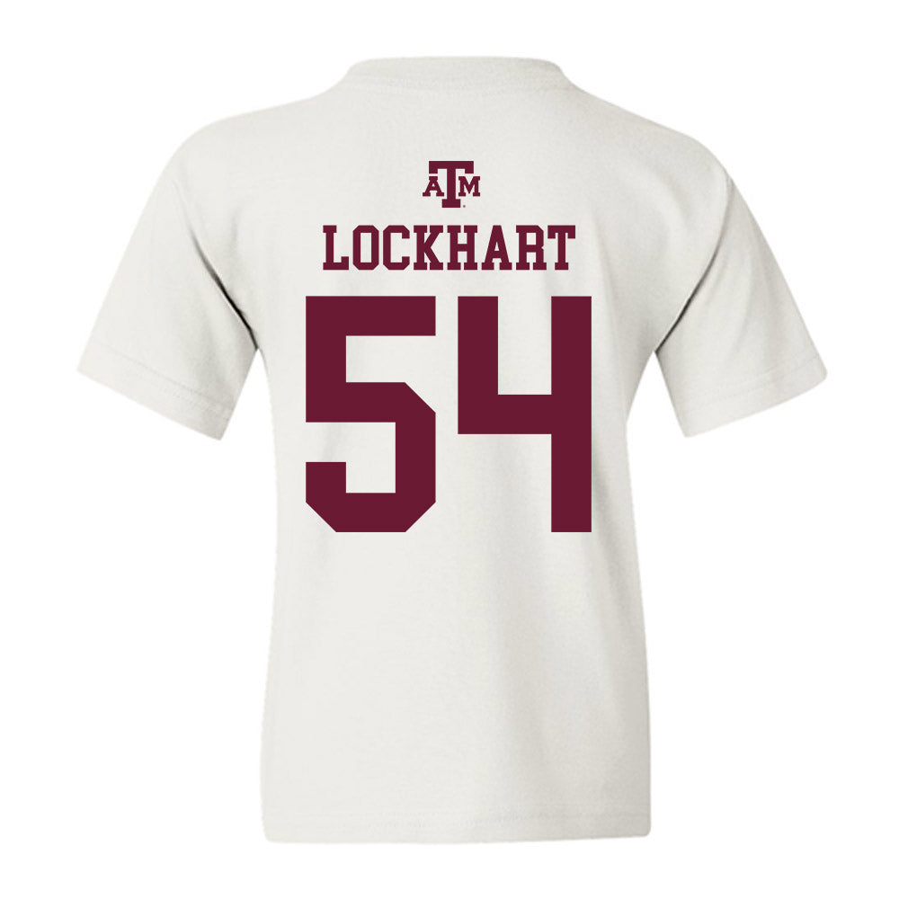 Texas A&M - NCAA Football : Jordan Lockhart - White Out 2026 Youth T-Shirt-1