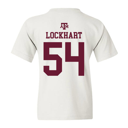 Texas A&M - NCAA Football : Jordan Lockhart - White Out 2026 Youth T-Shirt-1