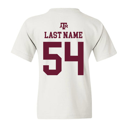 Texas A&M - NCAA Football : Jordan Lockhart - White Out 2026 Youth T-Shirt-1