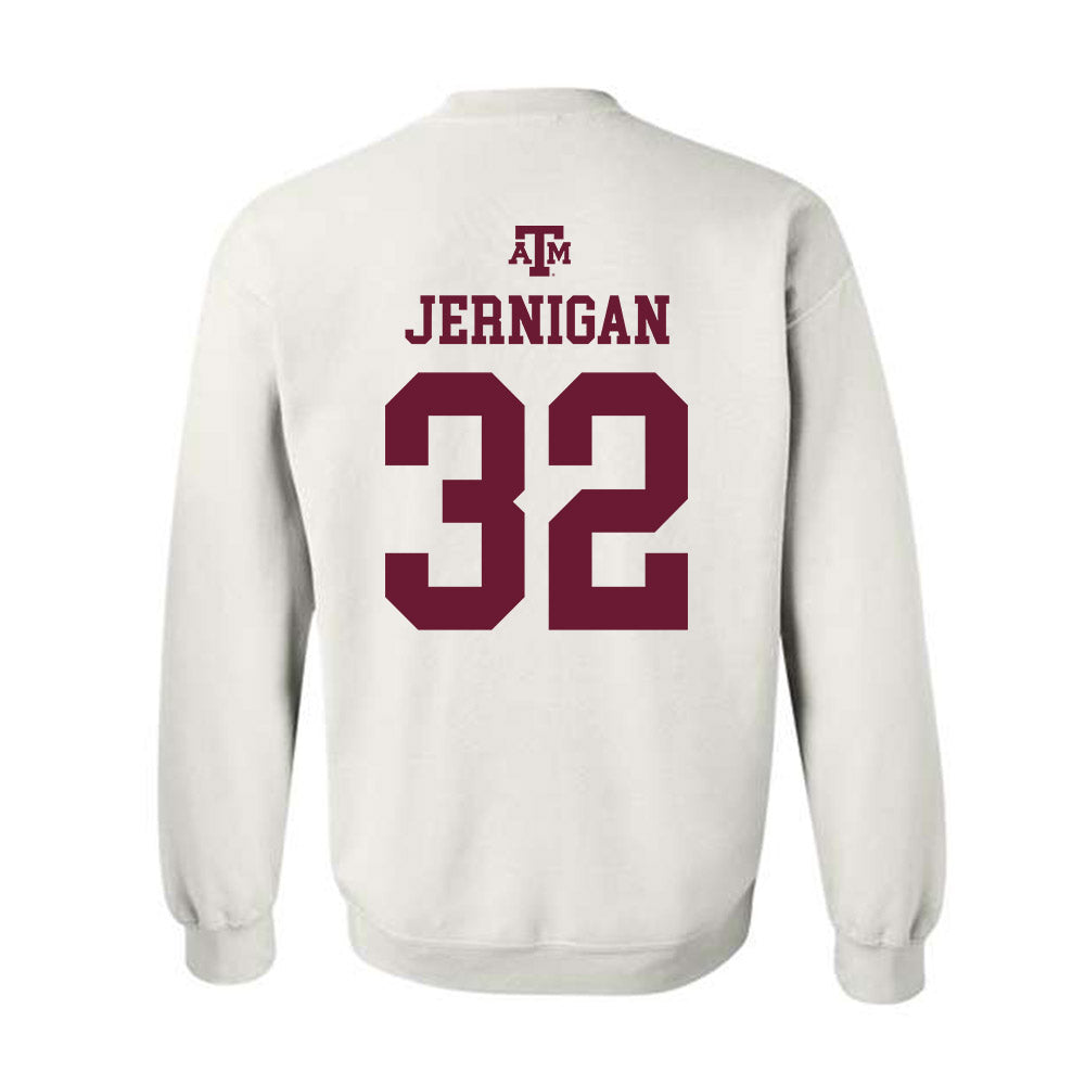 Texas A&M - NCAA Football : Tristan Jernigan - White Out 2026 Crewneck Sweatshirt-1