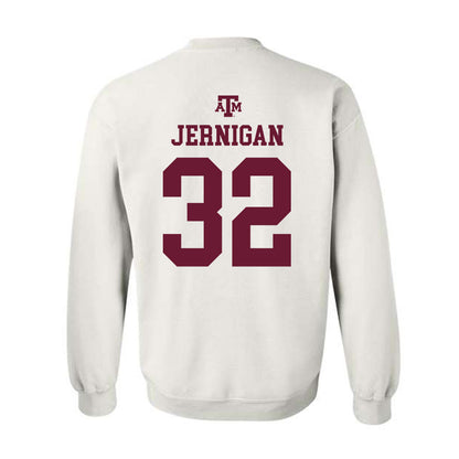 Texas A&M - NCAA Football : Tristan Jernigan - White Out 2026 Crewneck Sweatshirt-1