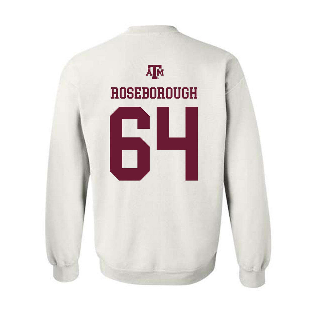 Texas A&M - NCAA Football : Samuel Roseborough - White Out 2026 Crewneck Sweatshirt-1