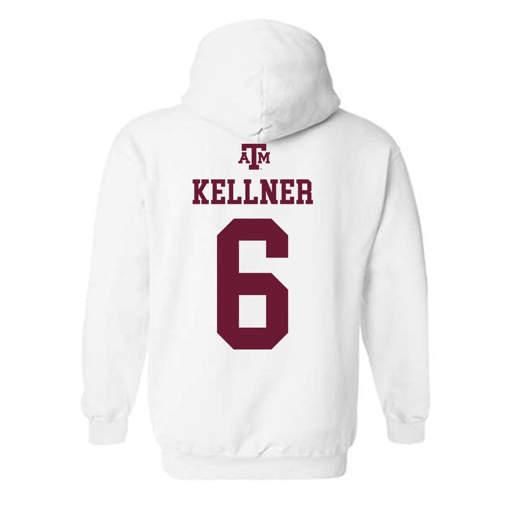 Texas A&M - NCAA Baseball : Boston Kellner - White Out 2026 Hooded Sweatshirt-1