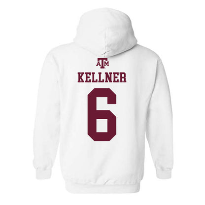 Texas A&M - NCAA Baseball : Boston Kellner - White Out 2026 Hooded Sweatshirt-1