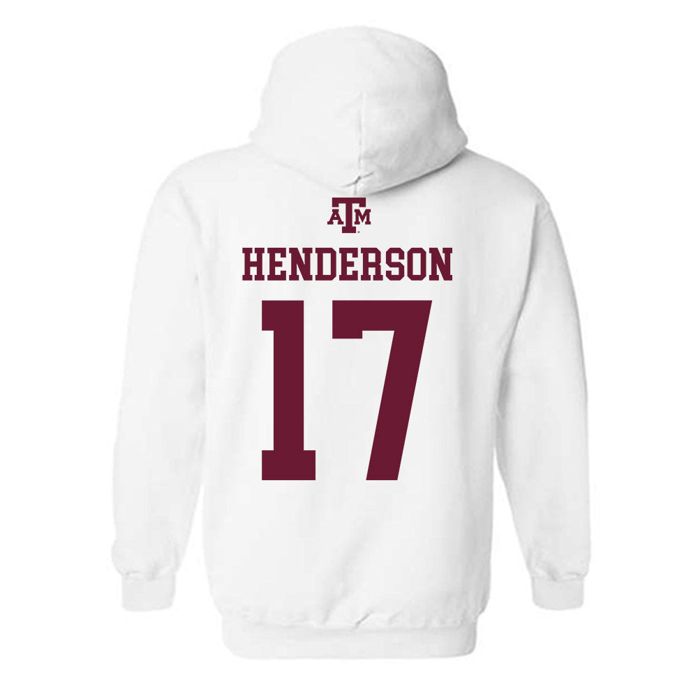 Texas A&M - NCAA Football : Ryan Henderson - White Out 2026 Hooded Sweatshirt-1