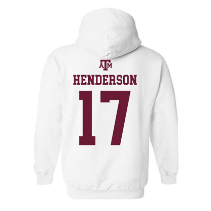 Texas A&M - NCAA Football : Ryan Henderson - White Out 2026 Hooded Sweatshirt-1