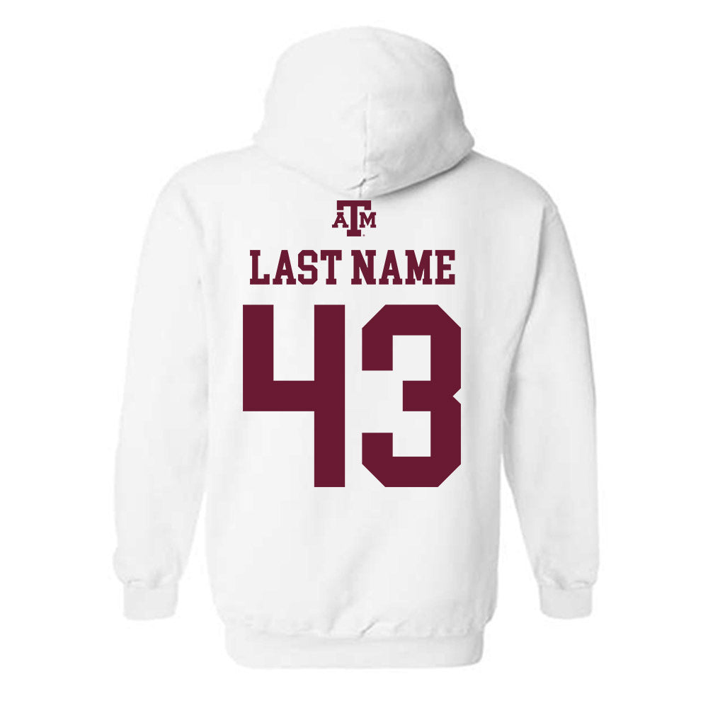 Texas A&M - NCAA Football : Carter Braugh - White Out 2026 Hooded Sweatshirt-1