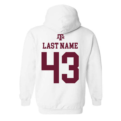 Texas A&M - NCAA Football : Carter Braugh - White Out 2026 Hooded Sweatshirt-1